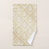 金エレガント金ダイヤモンドパームデザイン バスタオルセット (ハンドタオル)