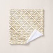 金エレガント金ダイヤモンドパームデザイン バスタオルセット (ウォッシュタオル)