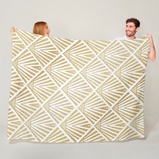 金エレガント金ダイヤモンドパームデザイン フリースブランケット (インサイチュ)