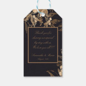 金エレガント金バラフローラ結婚ズ ギフトタグ (裏面)