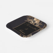 金エレガント金バラフローラ結婚ズ ペーパープレート (傾斜あり)