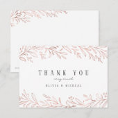 金エレガント金バラ金ゴールドボ感謝していタンユー サンキューカード (正面/裏面)