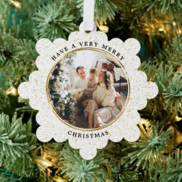 金エレガント金ミニマルパーソナライズされた オーナメントカード