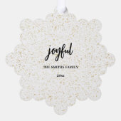 金エレガント金ミニマルパーソナライズされた オーナメントカード (裏面)