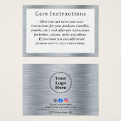 金エレガント銀指気に示カード (正面&裏面)