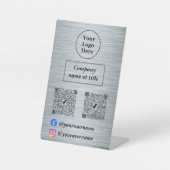 金エレガント銀 台座サイン (正面)