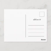 金エレガント額の書道結婚式の日付を保存 ポストカード (裏面)