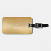 金エレガント額アモダンクリル荷物タグ ラゲッジタグ (正面横)