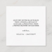 金エレガント額サンキューカード エンクロージャーカード (裏面)