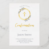 金エレガント額詳細確認 箔招待状 (正面)