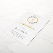 金エレガント額詳細確認 箔招待状 (回転した状態)