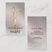 金エレガント髪鋏 名刺 (正面/裏面)