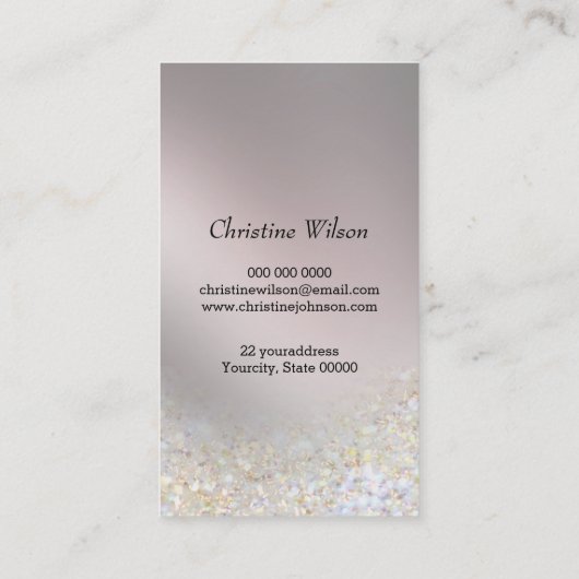 金エレガント髪鋏 名刺 (裏面)