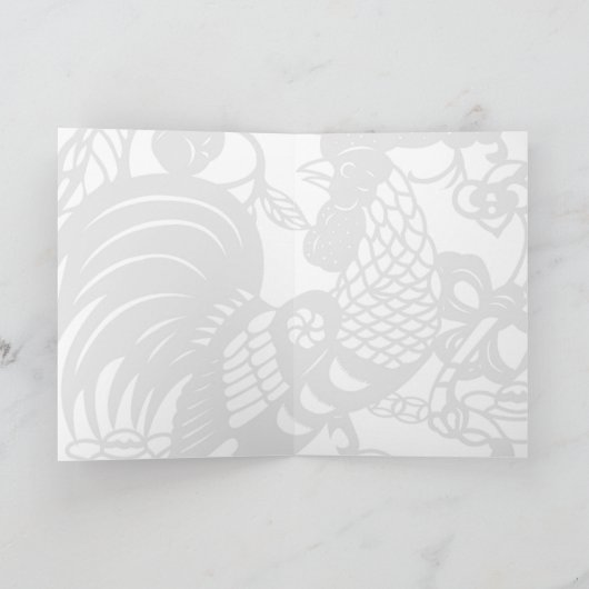 金オンドリのPapercutのベトナムの挨拶2017年 シーズンカード (内部)