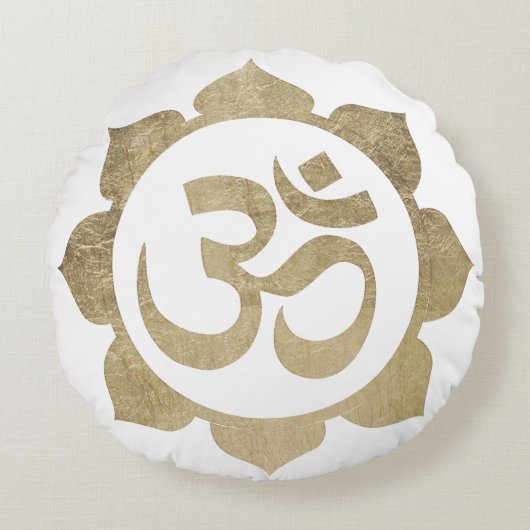 金オーム ラウンドクッション (正面)