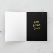 金オールディーズのバースデー・カード カード (内部)