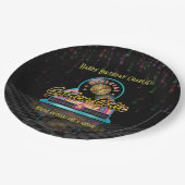 金オールディーズのパーティーのプレート ペーパープレート (アングル)