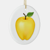 金カスタマイズの美味しいリンゴ セラミックオーナメント (右)