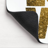 金カスタマイズグリッターラブ文字と動物の足 マウスパッド (コーナー)