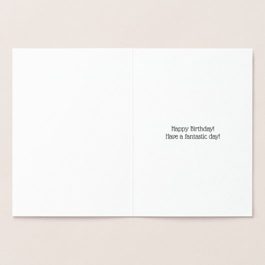 金カスタマイズ箔60th誕生日グリーティングカード 箔カード (内部)