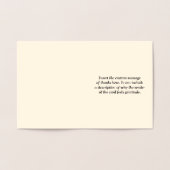 金カスタマイズ箔「ありがとう!」 カード (内部)