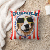 金カスタムパーソナライズされた金取得愛国旗 クッション (ブランケット)