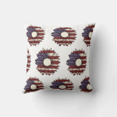 金カスタムパーソナライズされた金取得愛国旗 クッション (裏面)