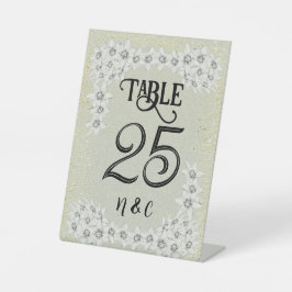 金カスタムモダン金フローラ台座標識 台座サイン