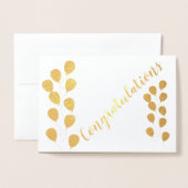 金カスタム箔おめでとうカード 箔カード (封筒付き正面)