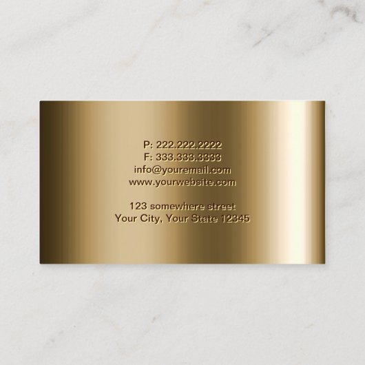 金カッコいい属青銅弁護士名刺 名刺 (裏面)