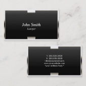 金カッコいい金縁ど弁護士ダークビジネスカード 名刺 (正面/裏面)