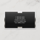 金カッコいい金縁ど弁護士ダークビジネスカード 名刺 (裏面)