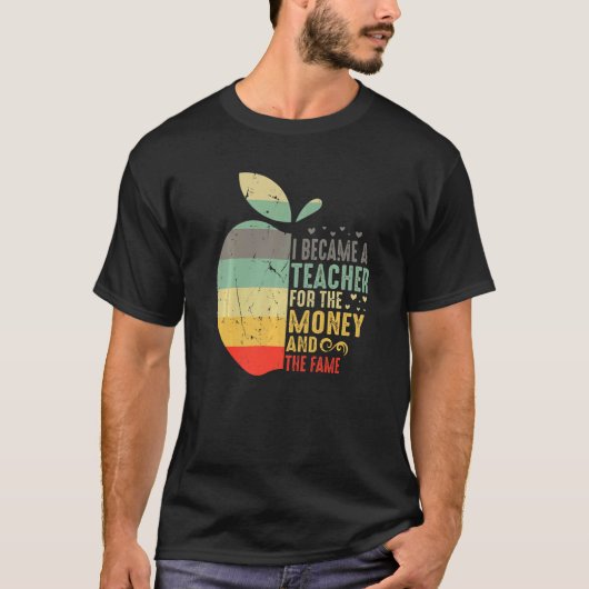 金カラフル名学校先生先生アプリ Tシャツ (正面)