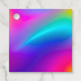 金カラフル属箔の贈り物ラベル フェイバータグ