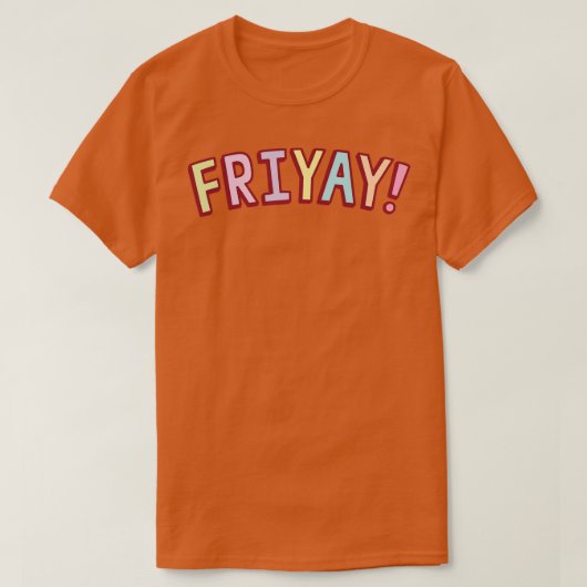 金カラフル曜日 Tシャツ (デザイン正面)