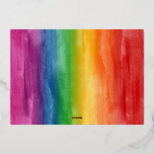 金カラフル箔グリジーなカード付きレインボー縁どル 箔シーズンカード (裏面)