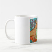 金ガーンジーの酪農場のヤギの飲むコーヒー芸術 コーヒーマグカップ (左)