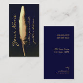 金クイル作家の名刺 名刺 (正面/裏面)