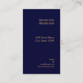 金クイル作家の名刺 名刺 (裏面)