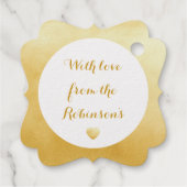 金クラシック箔カスタマイズ可能な箔メッセージカード フェイバータグ (裏面)