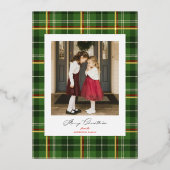 金クラシック箔付きクリスマスフォトカード 箔シーズンカード (正面)