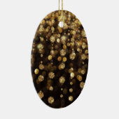 金クリスマスのグリッターの輝き セラミックオーナメント (右)