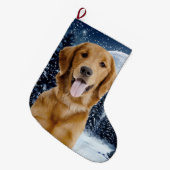 金クリスマスのストッキング ラージクリスマスストッキング (正面 (吊り時))