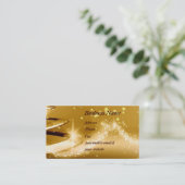 金クリスマスの名刺 名刺 (スタンド正面)