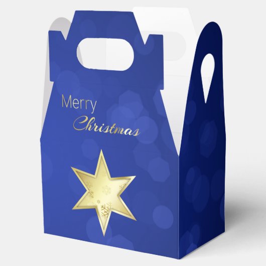 金クリスマスの星の青の《写真》ぼけ味 フェイバーボックス (オープン)