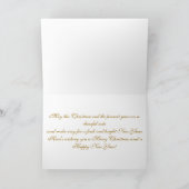 金クリスマスツリーおよび年賀状 シーズンカード (内部)