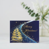 金クリスマスツリー シーズンポストカード (スタンド正面)