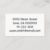 金クローバーのシャムロック 名刺 (裏面)