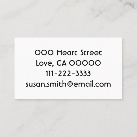 金クローバーのシャムロック 名刺 (裏面)