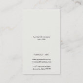 金クールフェイク箔とホワイトストライプの4 モダン 名刺 (裏面)